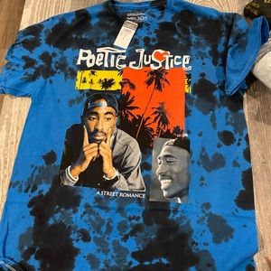 Tupac poetic justice tie die t shirt
